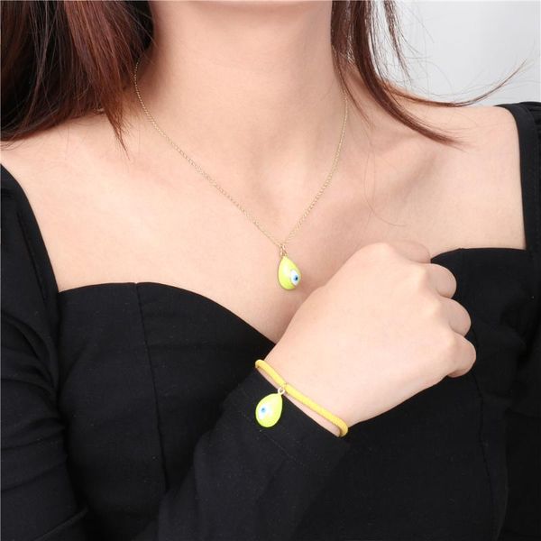 earrings & necklace jewelry sets for women devils eye net red clavicle chain design feeling enamel turkish pendant bracelet, Silver
earrings & necklace jewelry sets for women devils eye net red clavicle chain design feeling enamel turkish pendant bracelet, Silver