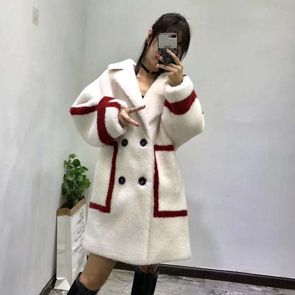 women's fur & faux real jacket natural sheep leather jackets korean winter coat women thick warm overcoat plus size wool parka, Black
women's fur & faux real jacket natural sheep leather jackets korean winter coat women thick warm overcoat plus size wool parka, Black