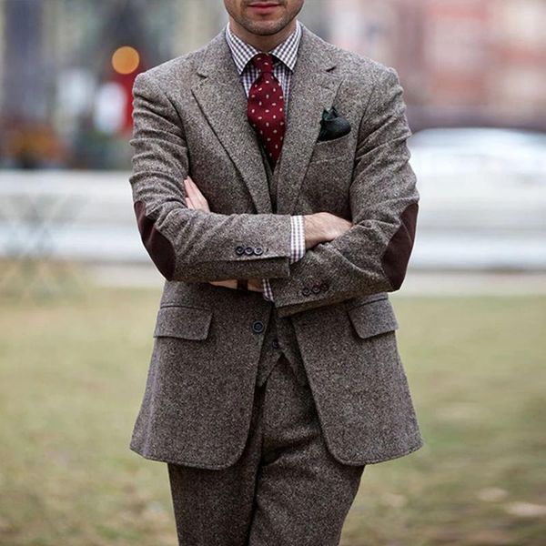 men's suits & blazers winter brown tweed wool blends mens trajes de hombre single breasted jacket+vest+pants wedding tuxedos business b, White;black
men's suits & blazers winter brown tweed wool blends mens trajes de hombre single breasted jacket+vest+pants wedding tuxedos business b, White;black