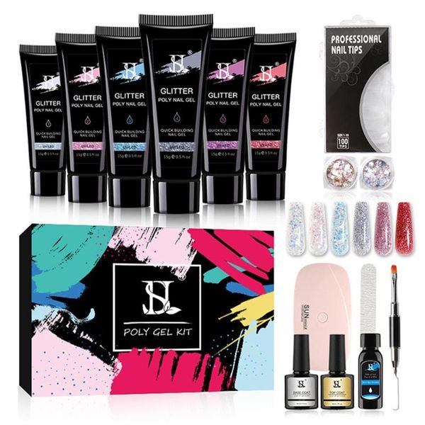 nail art kits poly uv gel set kit 15ml with led lamp quickly building clear extension polish
nail art kits poly uv gel set kit 15ml with led lamp quickly building clear extension polish