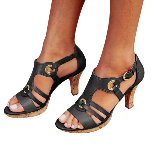 sandals puimentiua woman shoes summer retro open toe buckle spike heel ladies female, Black
sandals puimentiua woman shoes summer retro open toe buckle spike heel ladies female, Black