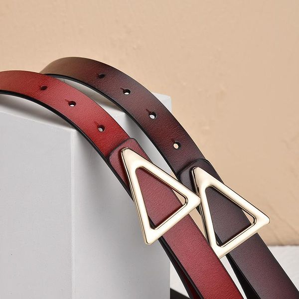 belts female waistband in legitimate designer leather, triangle alloy, soft buckle versatile dress, thin cow leather belt, Black;brown
belts female waistband in legitimate designer leather, triangle alloy, soft buckle versatile dress, thin cow leather belt, Black;brown