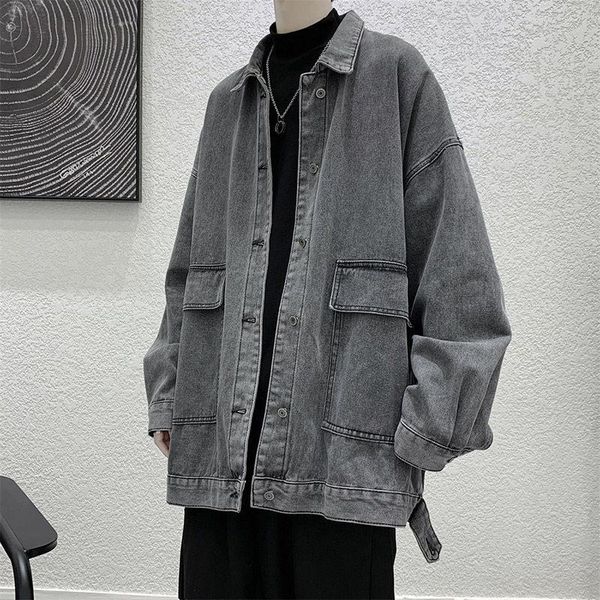 men's jackets 2021 denim jacket spring autumn port style handsome trendy brand loose wild harajuku teenagers, Black;brown
men's jackets 2021 denim jacket spring autumn port style handsome trendy brand loose wild harajuku teenagers, Black;brown