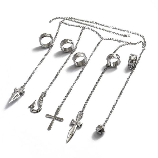 kurapika chains bracelet cosplay cool five finger rings jewelry charm bracelets, Golden;silver
kurapika chains bracelet cosplay cool five finger rings jewelry charm bracelets, Golden;silver