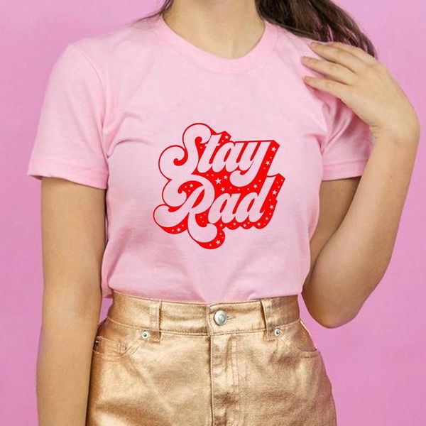 stay rad qutoes women t shirt letter printed sweet girls pink graphic summer streetwear casual kawakii vintage tee clothes women's t-s, White
stay rad qutoes women t shirt letter printed sweet girls pink graphic summer streetwear casual kawakii vintage tee clothes women's t-s, White