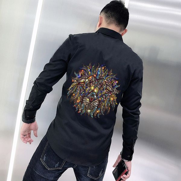 men's t-shirts arrival men's hair stylist's shirt fine design exaggerated animal pattern puncture casual fashion long sleeves, White;black
men's t-shirts arrival men's hair stylist's shirt fine design exaggerated animal pattern puncture casual fashion long sleeves, White;black