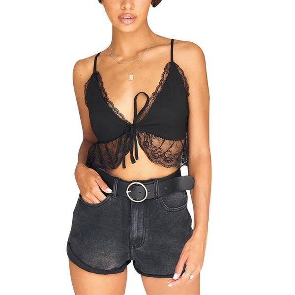 women's tanks & camis summer v-neck vest stitching lace camisole lace-up navel (s//l, White
women's tanks & camis summer v-neck vest stitching lace camisole lace-up navel (s//l, White