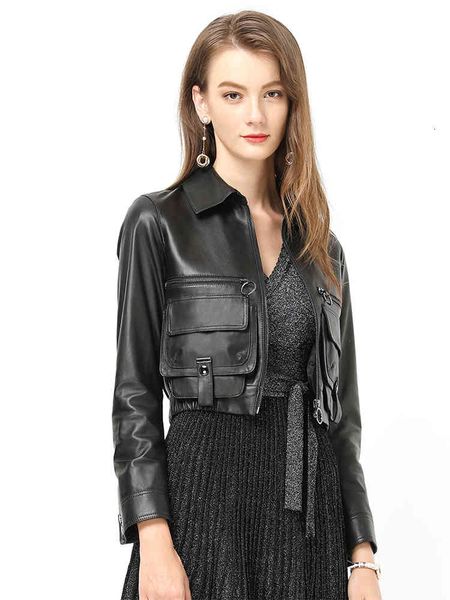 women's leather & faux lautaro black crop leather jacket women zipper long sleeve designer cropped faux korean fashion clothes for
women's leather & faux lautaro black crop leather jacket women zipper long sleeve designer cropped faux korean fashion clothes for