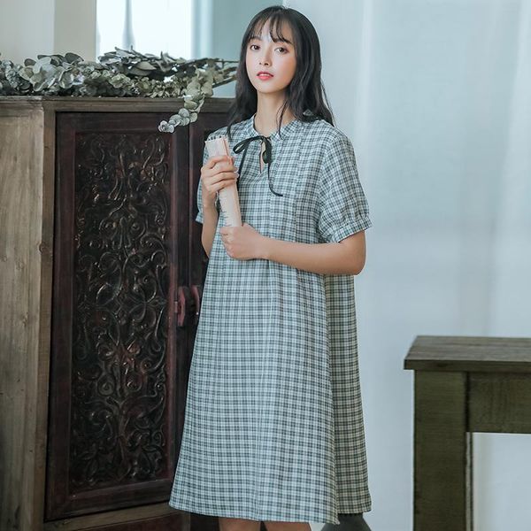 8311# vintage plaid cotton maternity dress summer korean fashion clothes for pregnant women loose sweet cute pregnancy dresses, White
8311# vintage plaid cotton maternity dress summer korean fashion clothes for pregnant women loose sweet cute pregnancy dresses, White