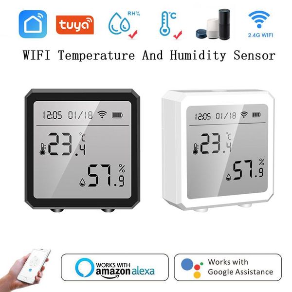 smart home control tuya wifi temperature and humidity sensor ultra-low power with lcd screen display alarm push works alexa google
smart home control tuya wifi temperature and humidity sensor ultra-low power with lcd screen display alarm push works alexa google