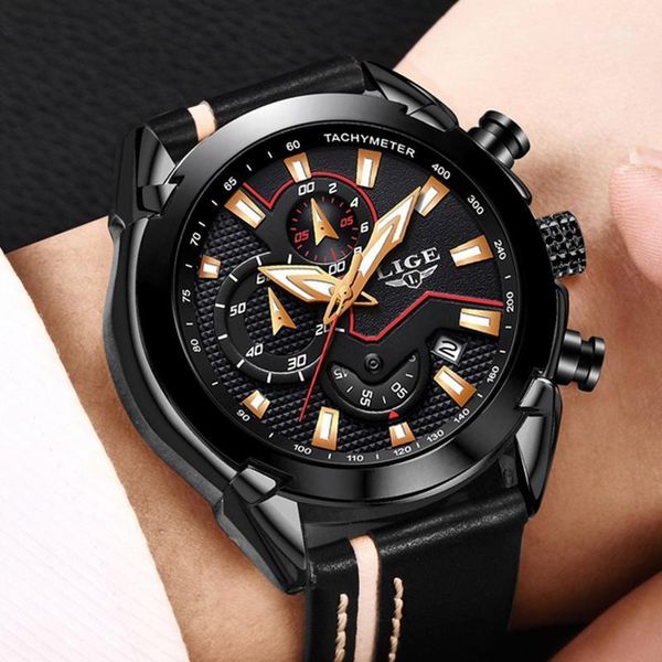 wristwatches 2021 lige mens watches quartz gold watch men casual leather military waterproof sport relogio masculino, Slivery;brown
wristwatches 2021 lige mens watches quartz gold watch men casual leather military waterproof sport relogio masculino, Slivery;brown
