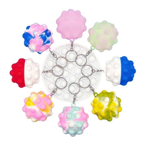 fashion design 3d balls keychains shaped fun simple dimple silicone push bubble stress relief fidget sensory toys keychain for kids and adul, Silver
fashion design 3d balls keychains shaped fun simple dimple silicone push bubble stress relief fidget sensory toys keychain for kids and adul, Silver