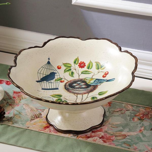 vases the living room coffee table of european fruit plate set large american retro ceramic decoration house
vases the living room coffee table of european fruit plate set large american retro ceramic decoration house