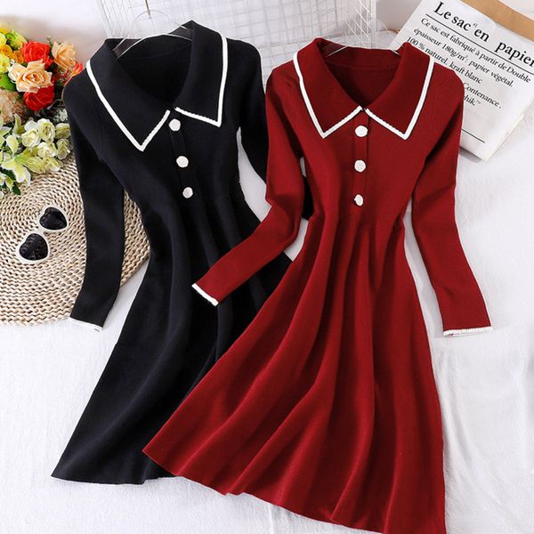 dress autumn occasional korean winter malha shirt of women black vintage dressed in mujer robe, Black;gray
dress autumn occasional korean winter malha shirt of women black vintage dressed in mujer robe, Black;gray