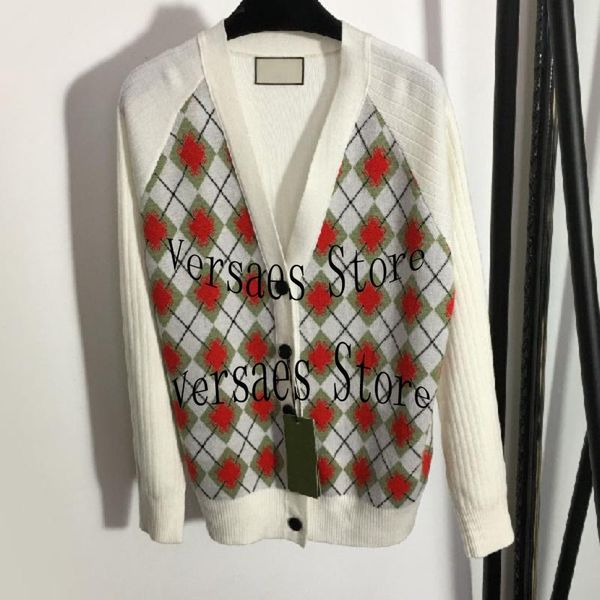 women's knits & tees 2021luxury design autumn and winter fashion letter rhombic check v-neck long sleeve knitted aesthetic cardigan wom, White
women's knits & tees 2021luxury design autumn and winter fashion letter rhombic check v-neck long sleeve knitted aesthetic cardigan wom, White