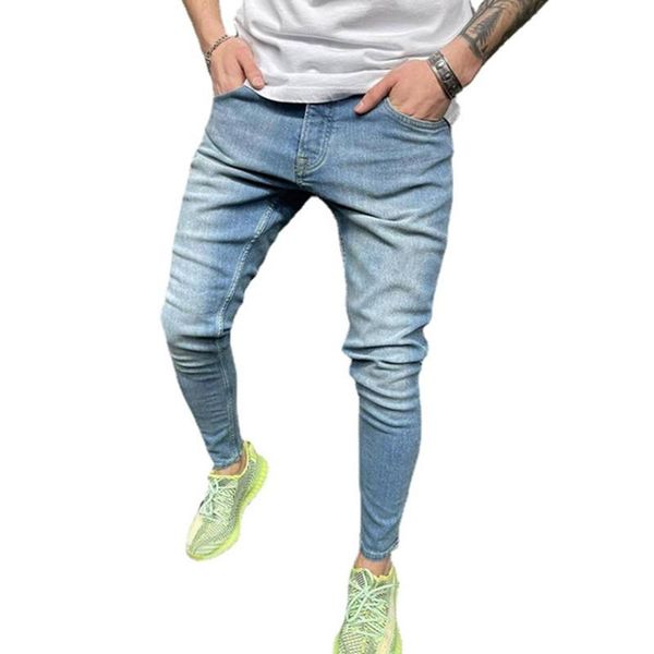 men's jeans light blue skinny men personality ripped hole fashion simple classic cotton comfortable male pencil denim pants
men's jeans light blue skinny men personality ripped hole fashion simple classic cotton comfortable male pencil denim pants