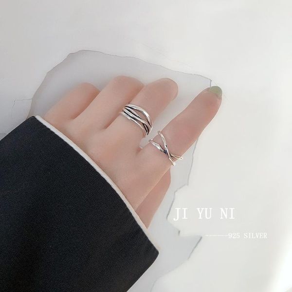 cluster rings 925 sterling silver for women cross layers vintage finger jewelry wedding party anniversary ring, Golden;silver
cluster rings 925 sterling silver for women cross layers vintage finger jewelry wedding party anniversary ring, Golden;silver