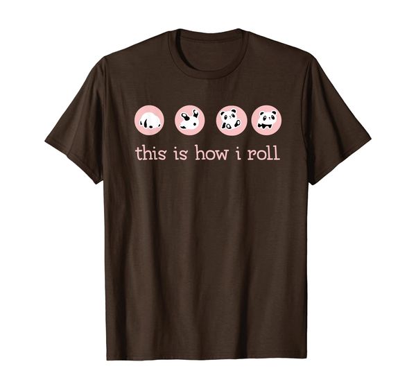 this is how i roll panda t-shirt, White;black