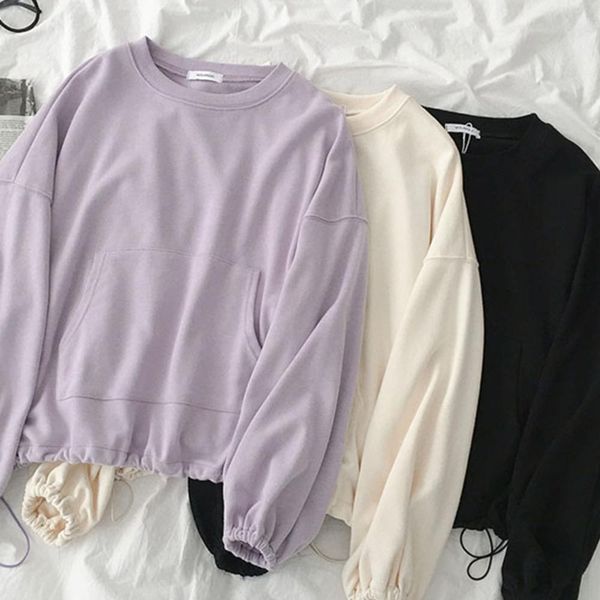 hoodies baisc autumn sweatshirt women casual o -neck long sleeve purple apricot fashion pullover with pocket female solid cotton to, Black
hoodies baisc autumn sweatshirt women casual o -neck long sleeve purple apricot fashion pullover with pocket female solid cotton to, Black