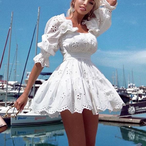 casual dresses women hollow out solid ruffles dress summer lace patchwork elegant square collar party vestidos #g3, Black;gray
casual dresses women hollow out solid ruffles dress summer lace patchwork elegant square collar party vestidos #g3, Black;gray