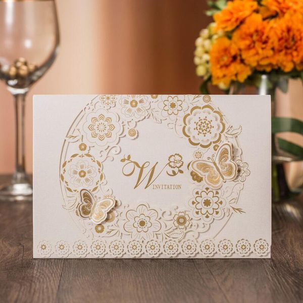 greeting cards 50pcs/pack delicate carved golden butterlies romantic wedding party invitation card envelope invitations for celebration
greeting cards 50pcs/pack delicate carved golden butterlies romantic wedding party invitation card envelope invitations for celebration