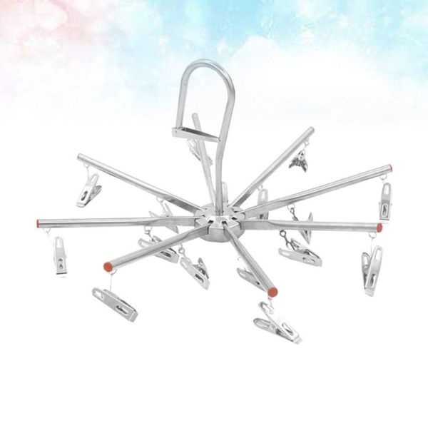 hooks & rails stainless steel clothes hanger foldable hangers hook anti-skid drying rack with 16pcs clips for home laundry bedroom
hooks & rails stainless steel clothes hanger foldable hangers hook anti-skid drying rack with 16pcs clips for home laundry bedroom