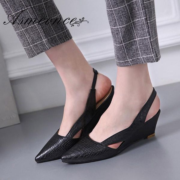 women sandals wedges high heels lady shallow slip on elastic pointy scaly leather slingback woman summer shoes plus size, Black
women sandals wedges high heels lady shallow slip on elastic pointy scaly leather slingback woman summer shoes plus size, Black