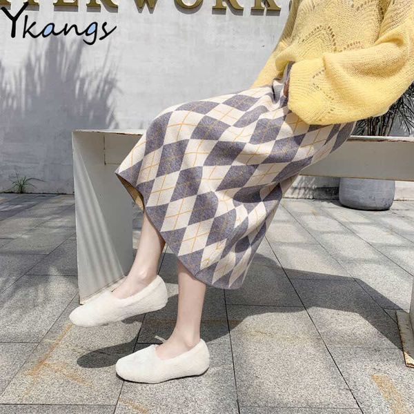 winter knitting a-line long skirt women high waist harajuku skirt plaid skirts korean style fashion vintage midi skirts 210619, Black
winter knitting a-line long skirt women high waist harajuku skirt plaid skirts korean style fashion vintage midi skirts 210619, Black