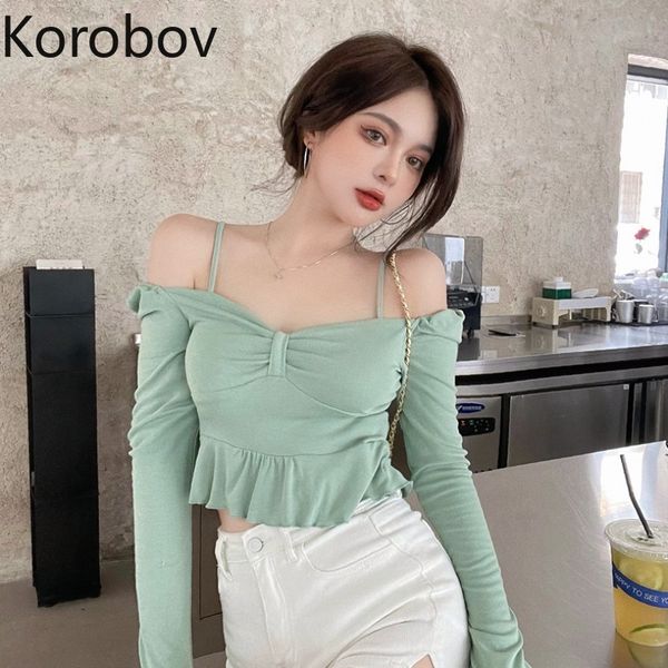 korobov korean elegant women v neck long sleeve t shirts off shoulder crop tee vintage bandage drawstring t shirt 210430, White
korobov korean elegant women v neck long sleeve t shirts off shoulder crop tee vintage bandage drawstring t shirt 210430, White