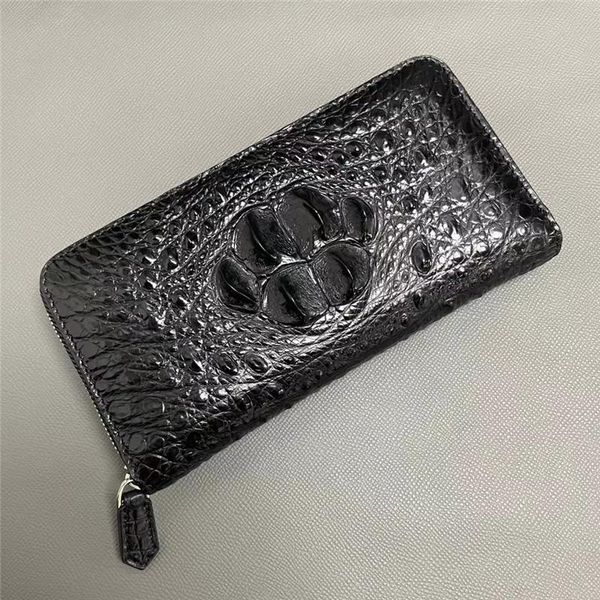 wallets authentic real crocodile skin zipper closure men's long wallet card holders genuine exotic alligator leather male clutch purse, Red;black
wallets authentic real crocodile skin zipper closure men's long wallet card holders genuine exotic alligator leather male clutch purse, Red;black