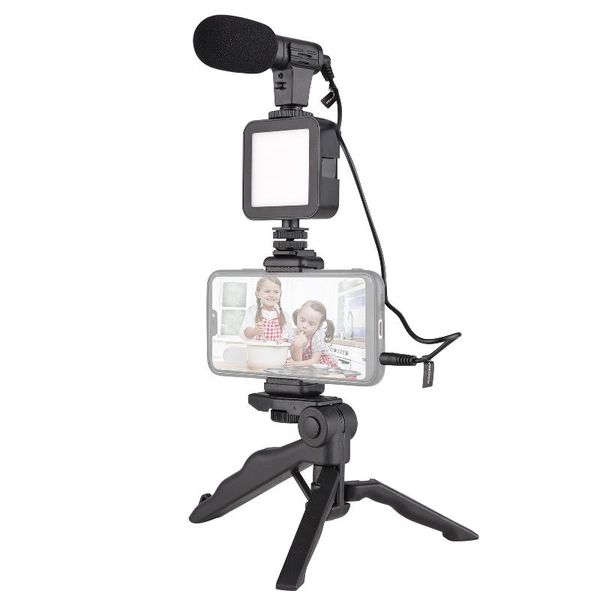 flash heads vlog kit mini led video light + super cardioid condenser microphone tripod remote shutter for smartphone live stream
flash heads vlog kit mini led video light + super cardioid condenser microphone tripod remote shutter for smartphone live stream