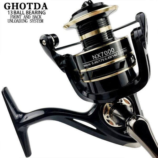 13+1bb fishing spinning reel 2000-7000 metal spool gear ratio 5.2:1 / 4.7:1 carp pesca baitcasting reels
13+1bb fishing spinning reel 2000-7000 metal spool gear ratio 5.2:1 / 4.7:1 carp pesca baitcasting reels