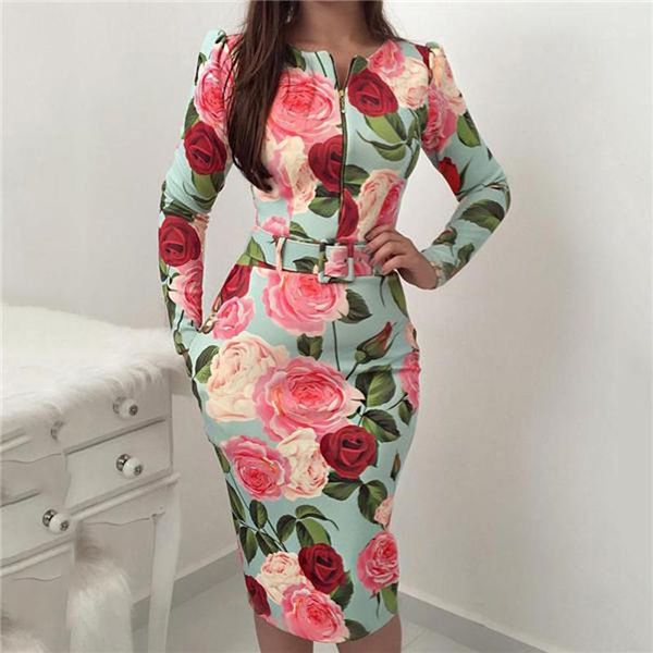 casual dresses elegant spring autumn dress women floral print draped zipper knee length female round neck slim vestidos plus size, Black;gray
casual dresses elegant spring autumn dress women floral print draped zipper knee length female round neck slim vestidos plus size, Black;gray
