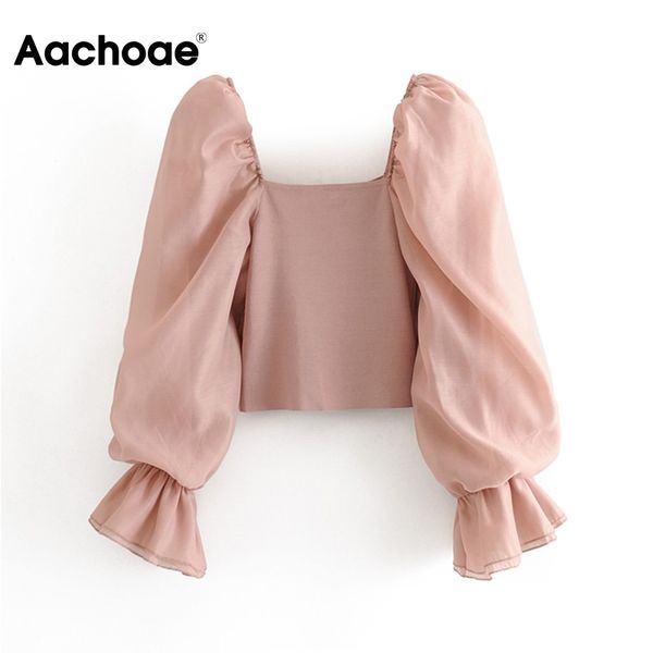 aachoae women organza patchwork knitted blouse chic see through sleeve stretch shirt female square collar pink short 210413, White
aachoae women organza patchwork knitted blouse chic see through sleeve stretch shirt female square collar pink short 210413, White