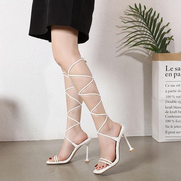 sandals 2022 style square head thin heel european and american bandage high-heeled for women, Black
sandals 2022 style square head thin heel european and american bandage high-heeled for women, Black