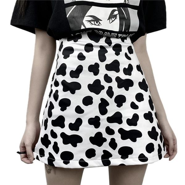 skirts women high waist pleated skirt sweet cute girls dance mini cosplay white cow printed kawaii female short, Black 
skirts women high waist pleated skirt sweet cute girls dance mini cosplay white cow printed kawaii female short, Black
