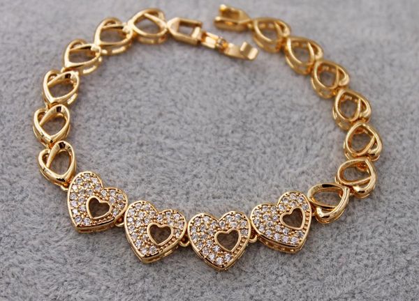 jewelry accessories fashion heart bracelets for women's wedding anniversary birthday gift gold color whire zircon charm, Golden;silver
jewelry accessories fashion heart bracelets for women's wedding anniversary birthday gift gold color whire zircon charm, Golden;silver