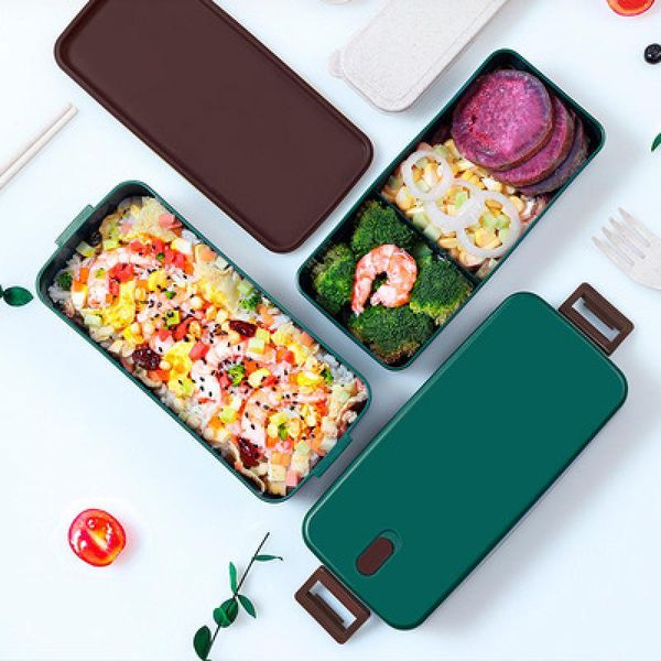 dinnerware sets 1100 ml microwave lunch box portable 2-layer container office worker fruit salad bento with tableware
dinnerware sets 1100 ml microwave lunch box portable 2-layer container office worker fruit salad bento with tableware