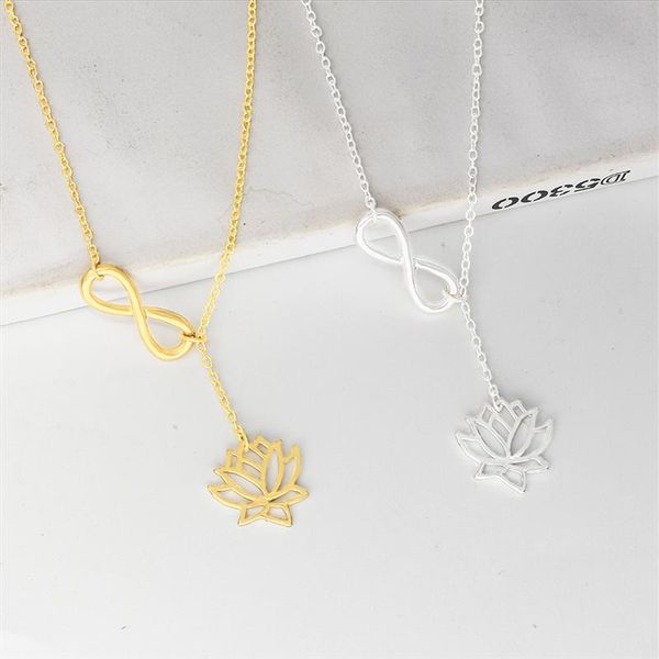 women's fashion simple hollowed out 8 character lotus necklace girls party christmas gift flower jewelry necklaces chains, Silver
women's fashion simple hollowed out 8 character lotus necklace girls party christmas gift flower jewelry necklaces chains, Silver