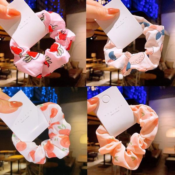 hair accessories girls fresh scrunchies 2/4/10pcs/set chiffon fruit print elastic ties bands for kids ponytail holder, Slivery;white
hair accessories girls fresh scrunchies 2/4/10pcs/set chiffon fruit print elastic ties bands for kids ponytail holder, Slivery;white