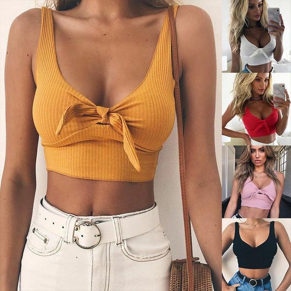 tied crop candy women tanks color sleeveless cropped vest slim sling knitted tank v neck plain camisole stretch, White
tied crop candy women tanks color sleeveless cropped vest slim sling knitted tank v neck plain camisole stretch, White