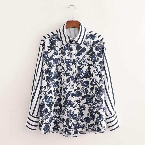 women shirt printed long sleeves turn-down collar casual female shirts femme mujer blouse blusas women's blouses &, White
women shirt printed long sleeves turn-down collar casual female shirts femme mujer blouse blusas women's blouses &, White