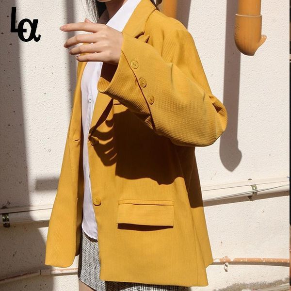 luck a women chic single breasted blazer vintage coat fashion notched collar long sleeve ladies outerwear korean style women's suits &, White;black
luck a women chic single breasted blazer vintage coat fashion notched collar long sleeve ladies outerwear korean style women's suits &, White;black