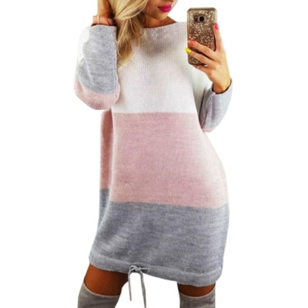 striped knitted sweater dress girls contrast color patchwork full sleeve mini pullover vestidos autumn party shift casual dresses, Black;gray
striped knitted sweater dress girls contrast color patchwork full sleeve mini pullover vestidos autumn party shift casual dresses, Black;gray