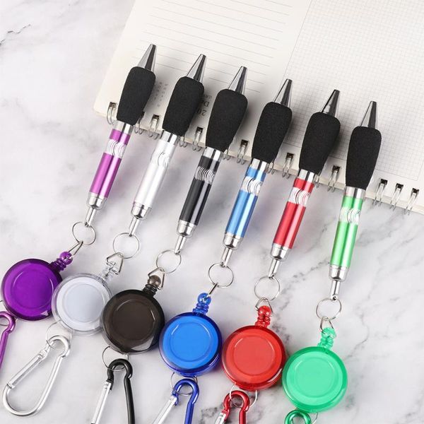 ballpoint pens 1 pc metal ball-point pen with carabiner rope ring creative anti-lost pull-string cable school office supplies, Blue;orange
ballpoint pens 1 pc metal ball-point pen with carabiner rope ring creative anti-lost pull-string cable school office supplies, Blue;orange
