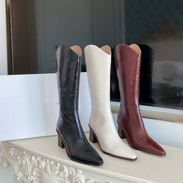 real leather knee high boots woman winter fashion solid motorcycle booties pointed toe zipper chunky heels women shoes, Black
real leather knee high boots woman winter fashion solid motorcycle booties pointed toe zipper chunky heels women shoes, Black