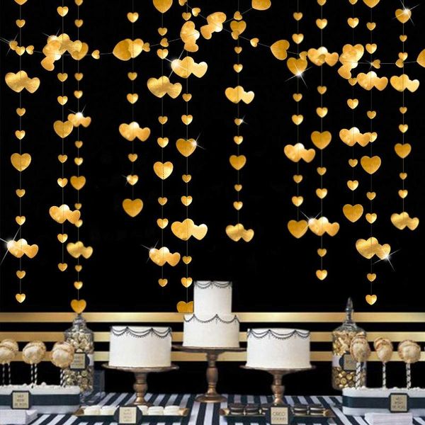 party decoration 13 ft mirror metallic paper gold heart garlands double sided streamers for wedding bridal shower bachelorette decorations
party decoration 13 ft mirror metallic paper gold heart garlands double sided streamers for wedding bridal shower bachelorette decorations