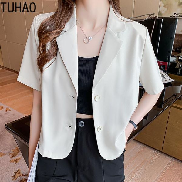women's suits & blazers tuhao ladies suit jacket female 2021 summer office lady casual solid color blazer short sleeeve for, White;black
women's suits & blazers tuhao ladies suit jacket female 2021 summer office lady casual solid color blazer short sleeeve for, White;black