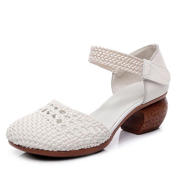dress shoes 2021 arrival party women sandals fashion handmade weave round toe hollow thick heel casual summer black white
dress shoes 2021 arrival party women sandals fashion handmade weave round toe hollow thick heel casual summer black white