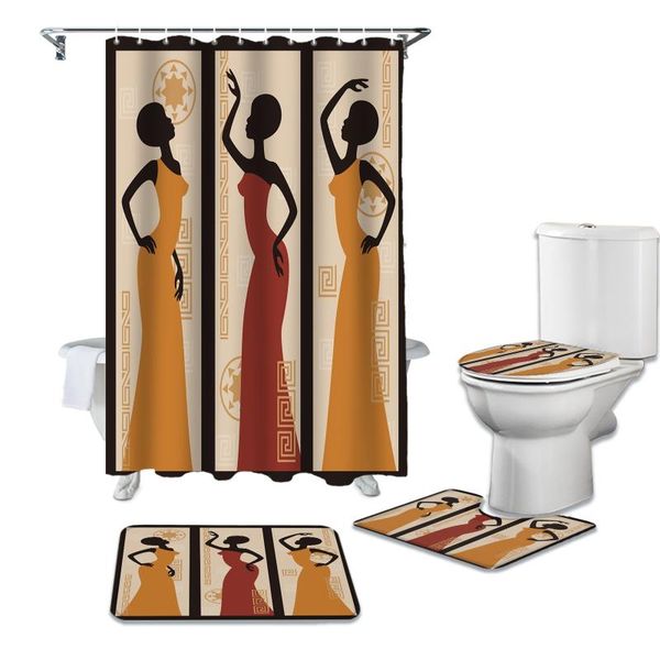 african women art shower curtain set carpet cover toilet bath mat home decor bathroom curtains
african women art shower curtain set carpet cover toilet bath mat home decor bathroom curtains
